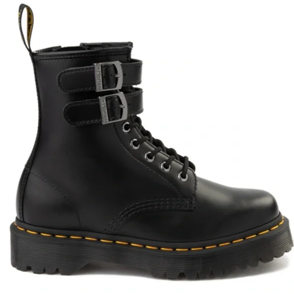 Dr. Martens 1460 8-Eye Bex Buckle Boot - Black size 6 women’s - Picture 1 of 7